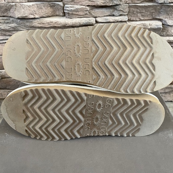 UGG Classic Crochet Cream Boots, Size 7 - Picture 5 of 7